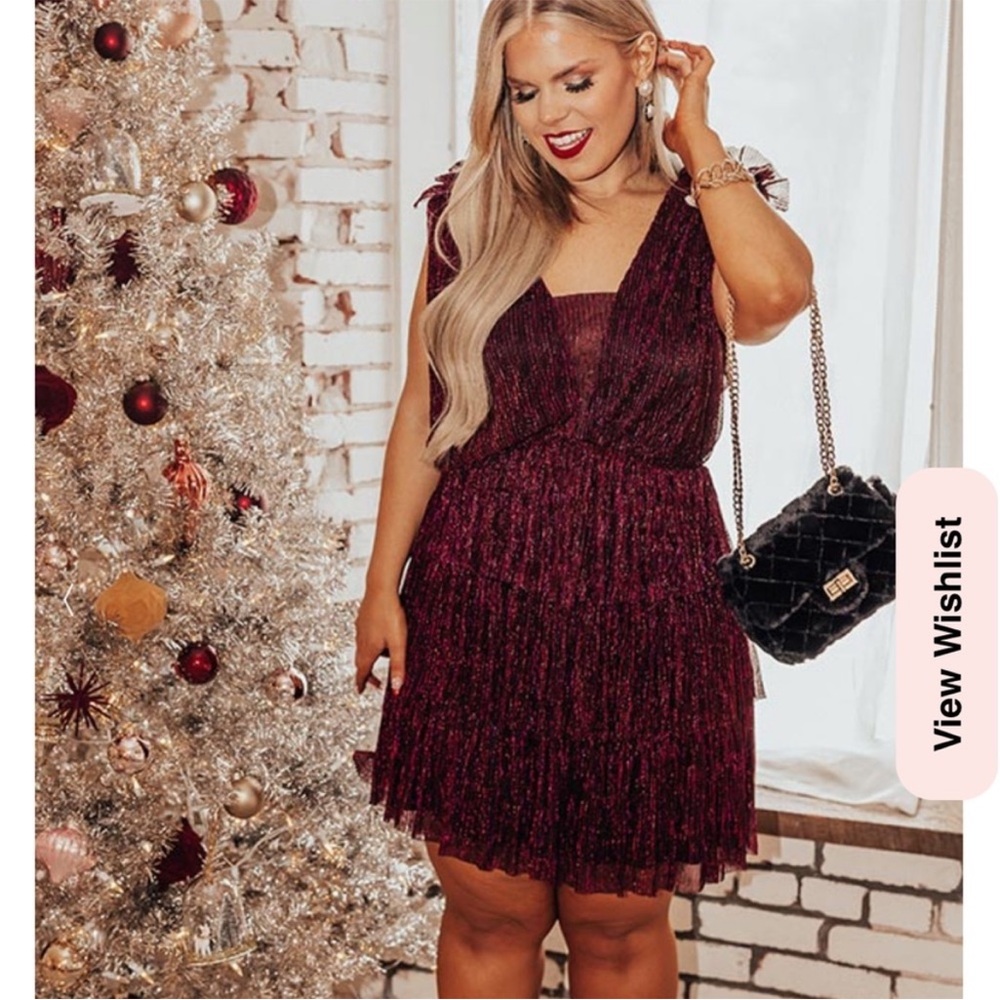 Impressions Extra Prosecco Tiered Dress Curves
